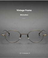 Pure Titanium Glasses Frame Men Women Vintage Round Brand Design Eyeglasses Frames New Titan Eyewear High Quality Spectacles