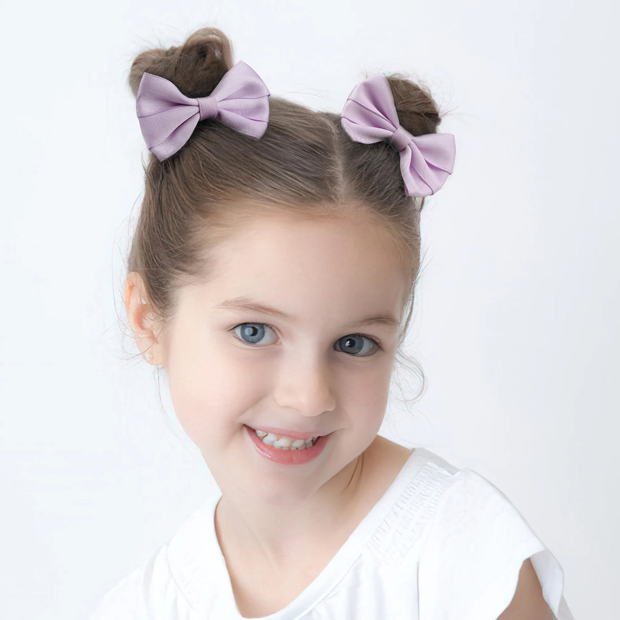 12Pcs Hair Bow Bobbles for Girls Hair Ties Pontial Bows Hair Bands with Cotton Blend Bows 3.5Inches, Hair Elastics for Girls
