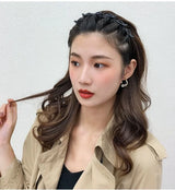 New Double Band Headbands for Women Hairstyle Fashion Non-Slip Hair Bands with Clips  Bezel Hair Hoop Hair Headwear 머리띠