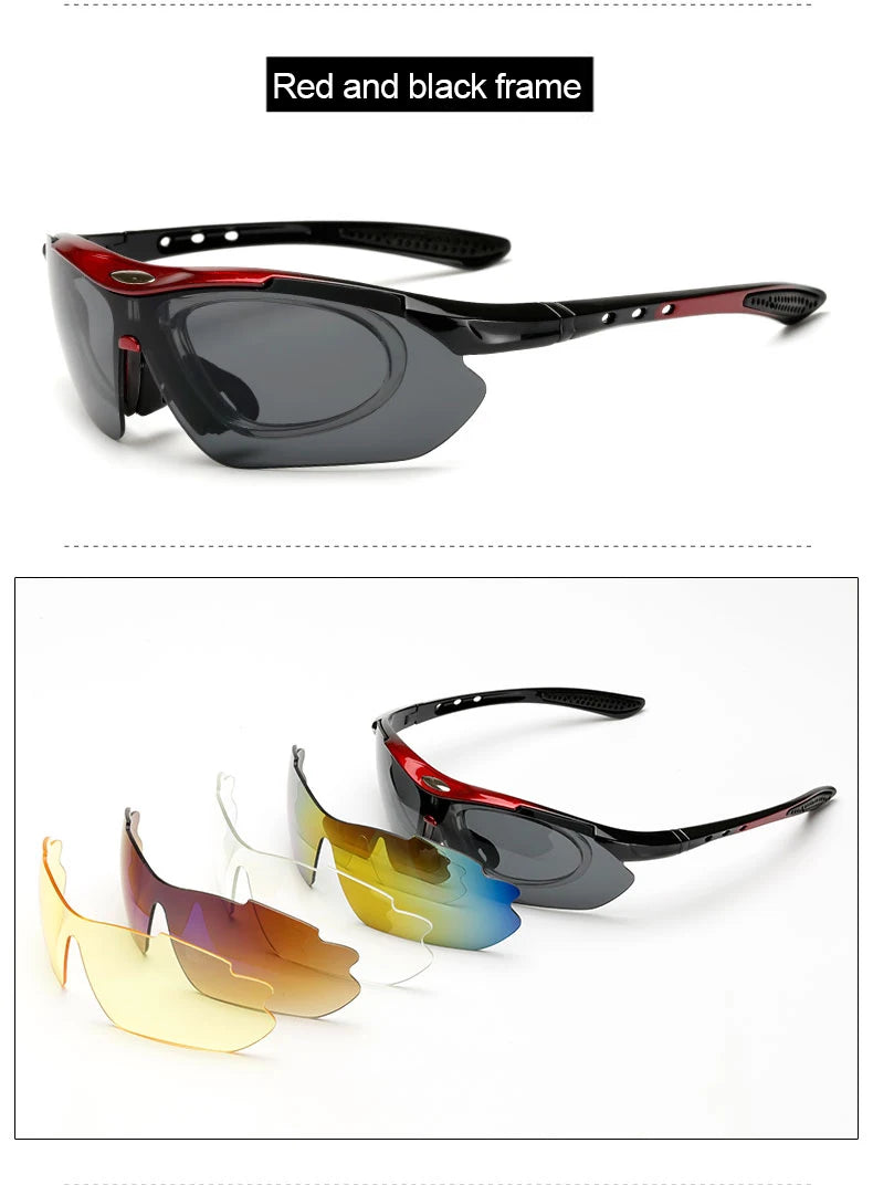 Cycling Glasses For Men's Women Men Outdoor Sports Bicycle Sunglasses MTB Road Goggles Eyewear 5 Lens Bike Equipment Driving