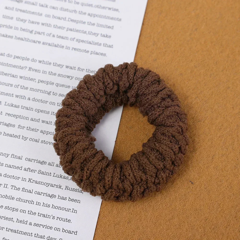 10-50pcs New Korean Woman Big Elegant Elastics Hair Band Solid Color Scrunchies Hair Ties Ladies Ponytail Hold Hair Accessories