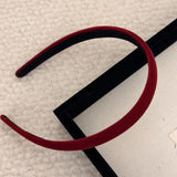2pc European and American Red Black Velvet Headband Women Girls Hair Bands Elegant Hairband for Holiday Party Hair Accessories
