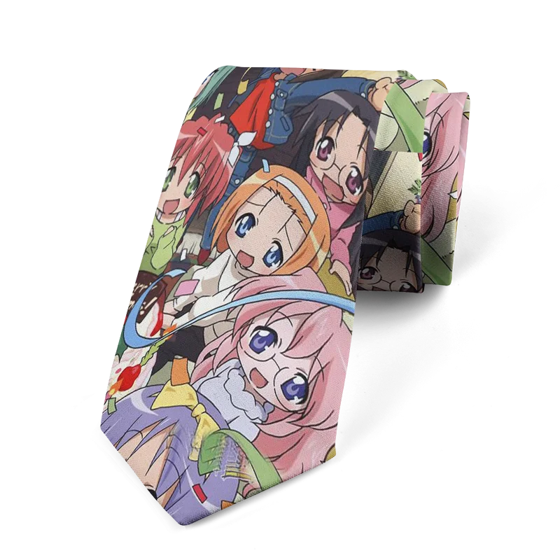 Anime cartoon printing men's tie unisex casual creative tie novelty unique accessories business gifts wedding shirt accessories