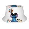 Unisex Kawaii Bucket Hats Funny Stitch Cartoon Accessories Bob Hat For Beach Headwear Lightweight