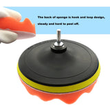 8Pcs Buffing Pad Set Thread 3/5/7inch Auto Car Repair Polishing pad Kit for Car Polisher+Drill Adaptor Power Tools accessories