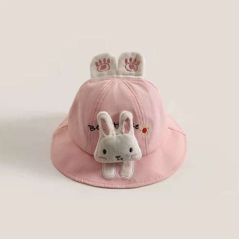 Cartoon Animal Ears Baby Bucket Hat Cute Soft Cotton Infant Boy Girl Fisherman Cap Casual Toddler Kids Sun Hats