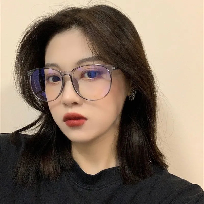 Transparent Anti-blue Light Glasses Oval Frame Computer Glasses Women Men Eyewear Blocking Glasses Optical Spectacle Eyeglases