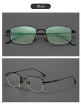 Lzabella New Men's Half Frame Glasses Business Casual Pure Titanium Frame Fashionable And Trendy Prescription Glasses 1906