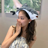 Headband Cartoon Funny Capybara Hair Hoop Summer Women's Cute Face Wash Headband Funny Plush Hair Band Hair Accessories