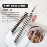 5PCS Nail Art Liner Brushes Hand Painted Brush Acrylic UV Gel Colours Paints Builder Drawing Pen DIY Manicure Design Accessories