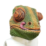 New Arrival Funny Chameleon Full Face Reptile Cosplay Headgear Latex Animal Mask Purim Halloween Carnival Party Props MN5