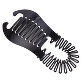1pcs Elastics Hair Braider Banana Clip Black Scorpion Shaped Hair HoldingHairpin  Ponytail Rubber Bands Hair Accessories Salon