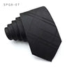 Luxury Slim Narrow Skinny 6CM Mens Necktie Neck Ties For Man Black Solid Dot Striped Jacquard Cravat Business Party Corbatas