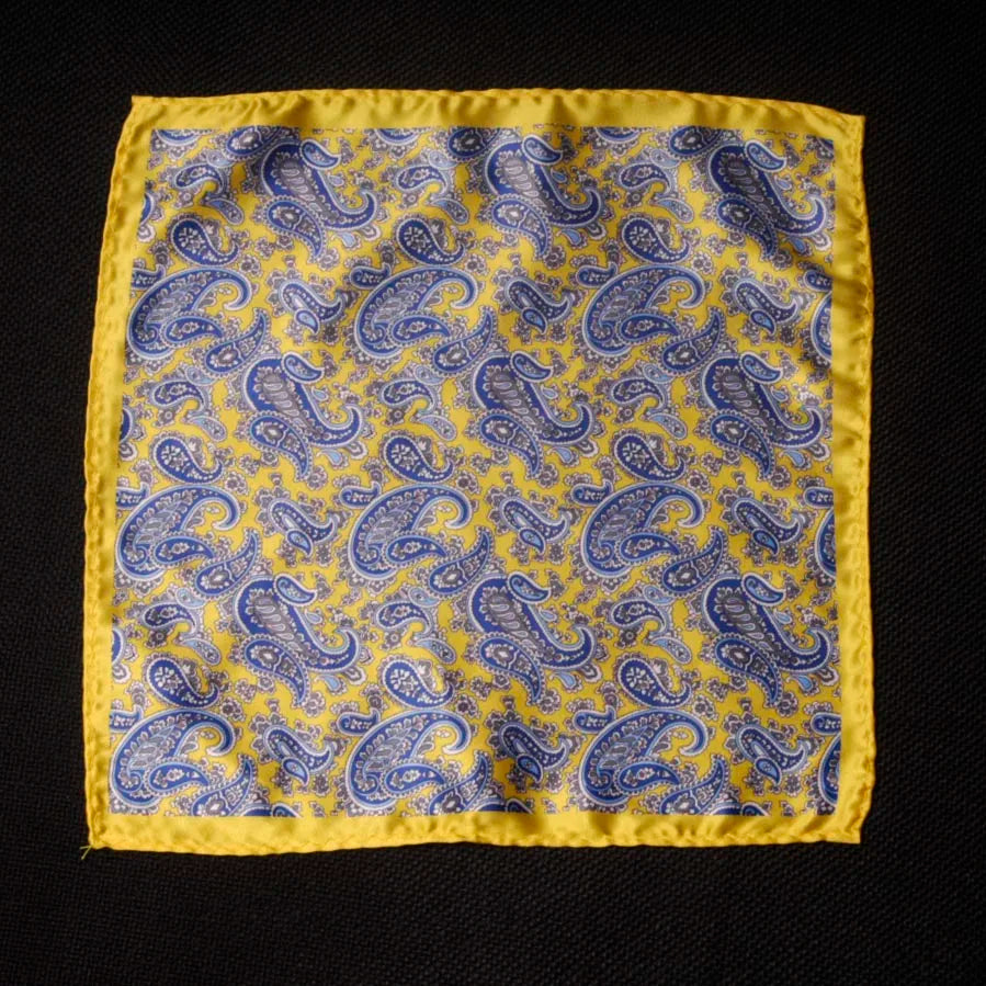Luxury Mens Handkerchief Silk Accessories Hanky Pocket Squared Handkerchief Pocket Scarf Paisley Polka Dots Party Wedding Prom