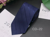 New Classic Blue Black Ties for Men Silk Mens Neckties for Wedding Party Business Adult Neck Tie Casual Solid Tie