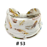Leopard Print Headbands for Women Wide Boho Turban Head Wraps Cotton Knotted Elastic Hairbands Non Slip Workout Hair Accessories