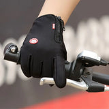 Ski Gloves Grab Velvet Touch Screen Gloves Autumn and Winter Warm Plus Velvet Cold Proof Waterproof Outdoor Riding Model