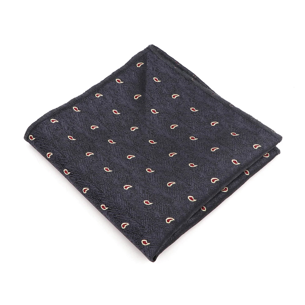 High Grade New Style Jacquard Woven Hanky Pocket Square Dot Striped Floral Handkerchief Fit Formal Party Workplace Suit Gift