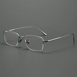 Lzabella New Men's Half Frame Glasses Business Casual Pure Titanium Frame Fashionable And Trendy Prescription Glasses 1906