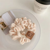New Plush Elastics Hair Ties Little Bear Hair Rope for Girl No Hurt Hair Ponytail Hair Ring Hair Accessories for Women in Winter