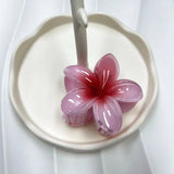 Gradient Flower Hair Clip Beach Hairpins Flower Claw Clips Hawaiian Style Headwear Summer Flower Hairpins Girls Hair Accessories