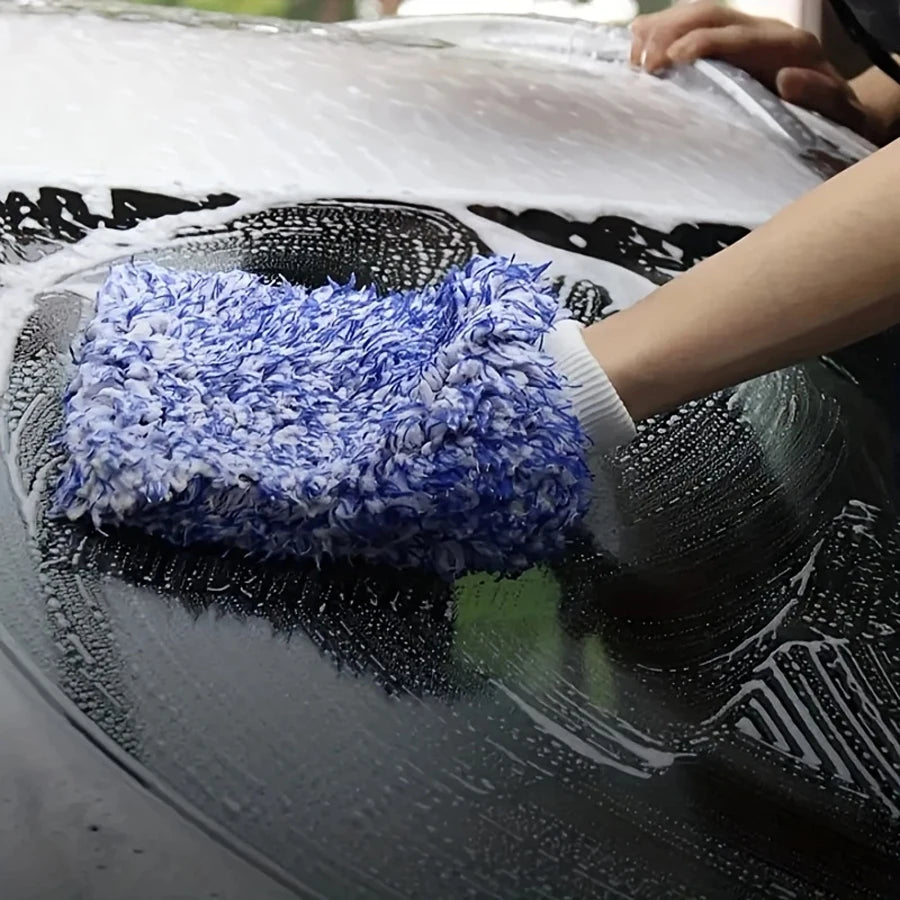 Car Cleaning Gloves Soft Microfiber Wash High Density Scratch Free Gloves Car Wash Car Accessories accesorios para vehículos