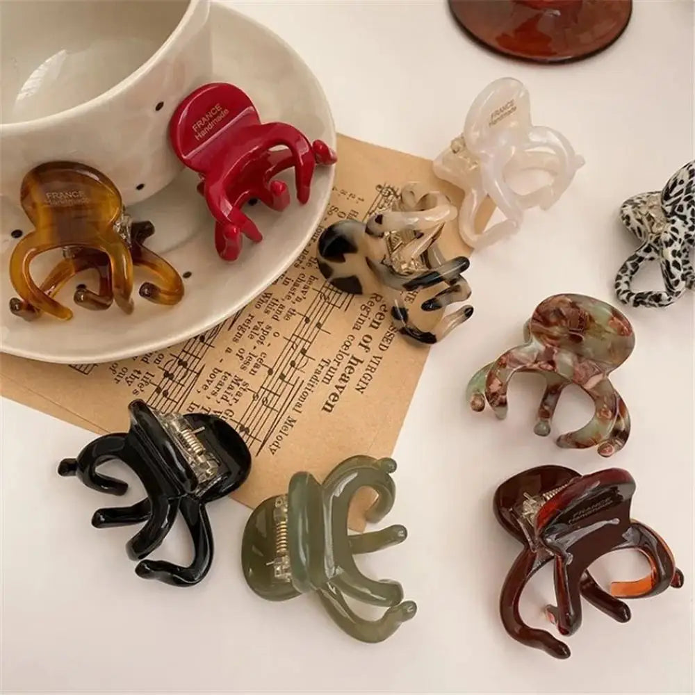 Trendy French Acetate Hair Claw Clips Retro Crab Shark Clip Elegant High Ponytail Holder Fashion Hair Accessories for Women Girl