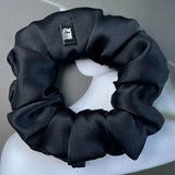 100% Mulberry Silk Hair Scrunchies Elastic Rubber Band Hair Ties Big Large Gum Ropes Ponytail Holders for Women Girls 19 Momme