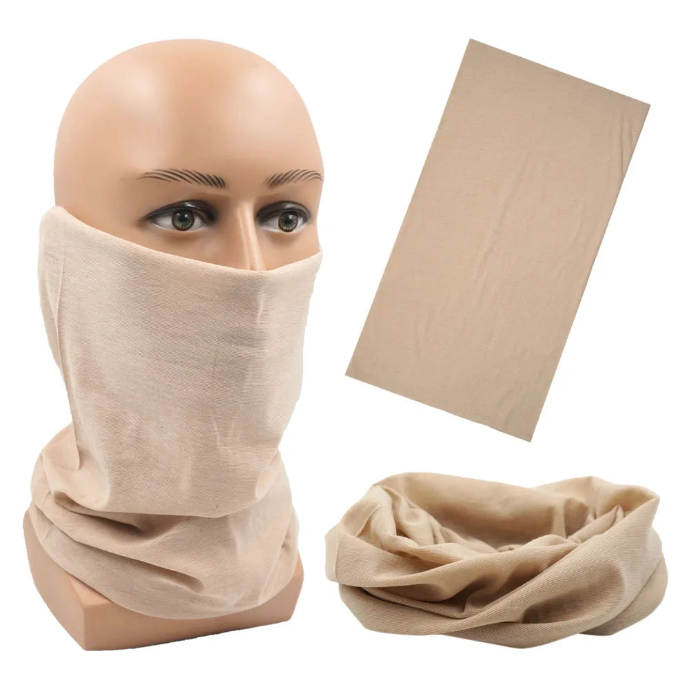 Outdoor Magic Bandana Solid Neon Color Cycling Hiking Scarves Headband Polyester Fashion Neck Cover Fishing Windproof Face Mask