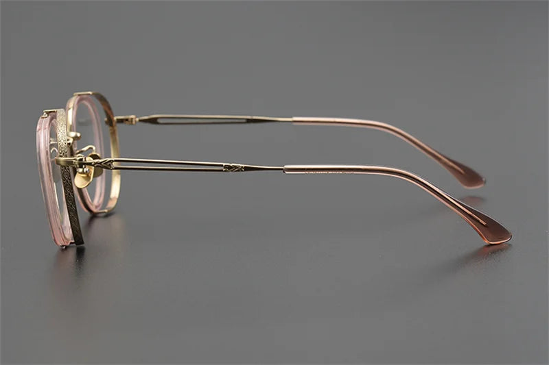 Exquisite Titanium Handmade Glasses Frame Mens Women Retro Square Spectacle Frames Eyeglasses Japanese Design Oval Round Eyewear