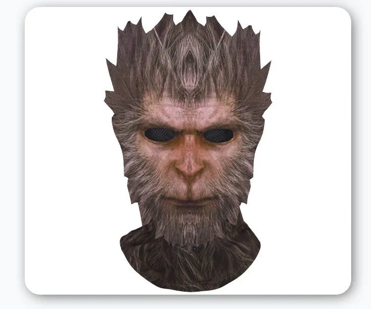 Black Myth Wukong Mask Qi Tian Da Sheng Mask Funny Monkey Head Cover Halloween Destiny Man Game Cos Costume