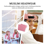 Men Arab Scarf Shemagh Muslim Hijab Arabian Headscarf Head Turban Scraf Wrap Dubai Kerchief Headband Style Costume Keffiyeh