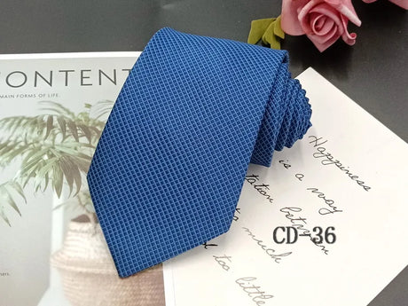 New Classic Blue Black Ties for Men Silk Mens Neckties for Wedding Party Business Adult Neck Tie Casual Solid Tie