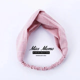 Clearance Fresh Colorful Turban Headbands Women Spring Summer Chiffon Headband Head Wrap Wide Lattice Hairband Hair Accessories