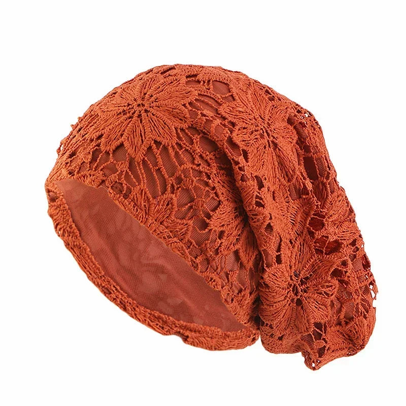 Women Men Sleeping Hat Baggy Beanie Satin Lined Night Unisex Sleep Cap Hair Care Bonnet Hair Loss Nightcap Pullover Hat Headwear