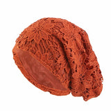 Women Men Sleeping Hat Baggy Beanie Satin Lined Night Unisex Sleep Cap Hair Care Bonnet Hair Loss Nightcap Pullover Hat Headwear
