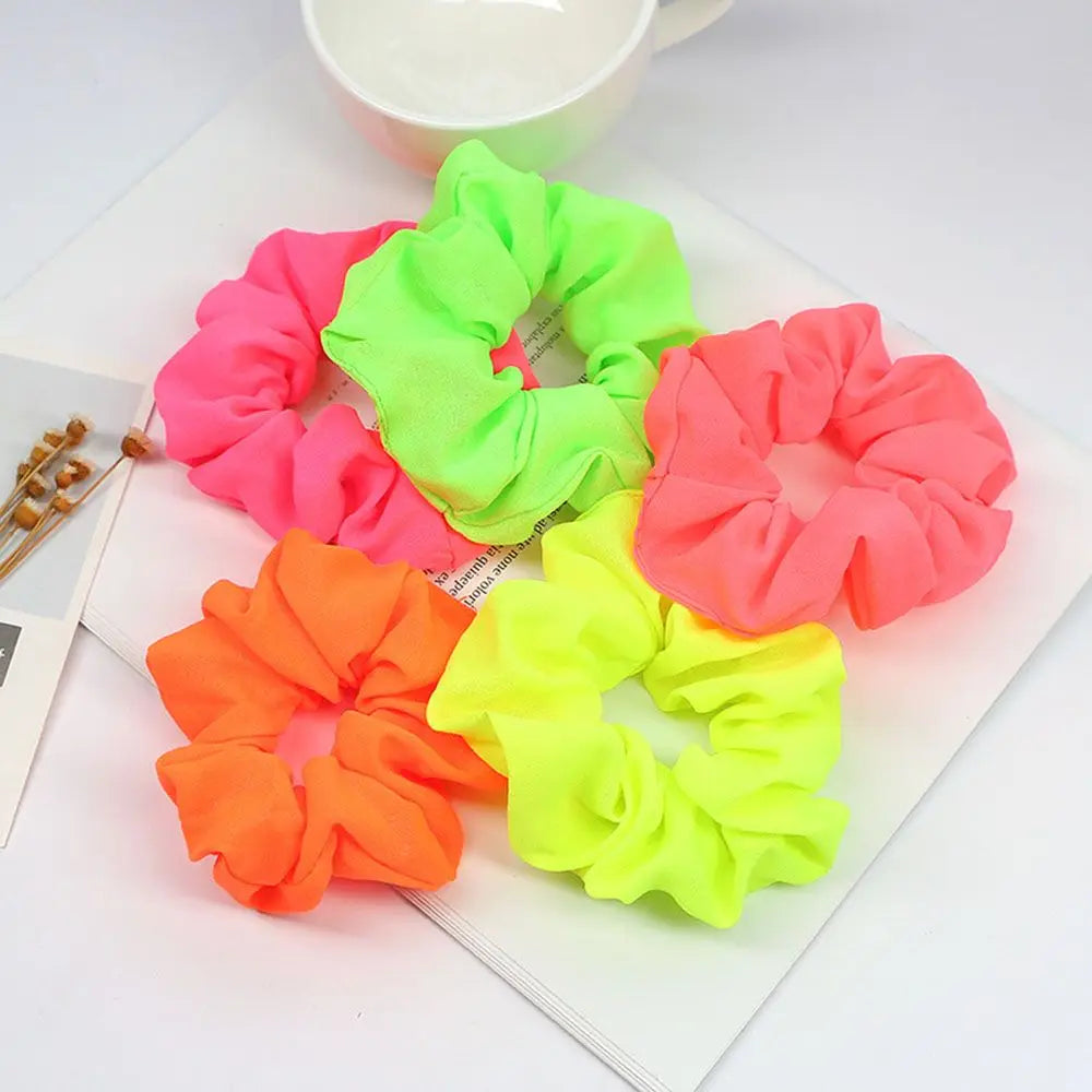 Elastic Neon Colour Scrunch Hair Ties Hair Accessories Headwear Hair Rope