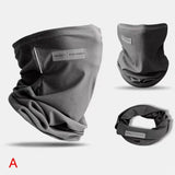 Ice Silk Sunscreen Mask For Men Women Outdoor Cycling Face Cover Solid Color Neck Wrap UV Protection Ear Bandana Scarf Summer