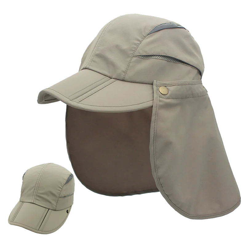 Connectyle Boys Girls Kids Summer UPF 50+ Sun Protection Cap Adjustable Quick Dry  Detachable Fishing Hat with Neck Flap