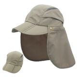 Connectyle Boys Girls Kids Summer UPF 50+ Sun Protection Cap Adjustable Quick Dry  Detachable Fishing Hat with Neck Flap