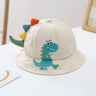 New Cartoon Dinosaur Summer Baby Hat for Girls Boys Panama Toddler Wide Brim UV Beach Sun Cap Outdoor Children Fisherman Hat