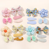 5Pcs/Set Mini Baby Girl Hair Clip Cute Floral Bow Bunny Princess Hairpin for Toddler Girl Lovely Bang Side Clip Hair Accessories