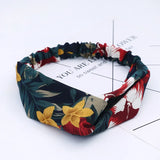 Women Headband New Fashion Hair Bands Bohemian Cross Elastic Hair Band For Ladies Black Purple Female Head band Hair Accessories