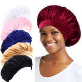 New velvet high elastic wide-brimmed nightcap flannel round hat chemotherapy hat scarf hat