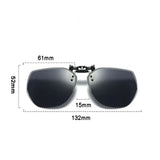 Oversized Polarized Clip-on Sunglasses Men Frameless Filter UV400 Protection Polygon Eyewear Clip Lens Sun Glasses