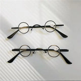 cubojue small round reading glasses +100 +150 +200 +250 +300 glass lens narrow nerd spectacles eyeglasses frames