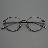 Titanium Glasses Frame Retro Round Wide-rimmed Men's Glasses Frame Anti-blue Light Optical Prescription Women Glasses Frame 835