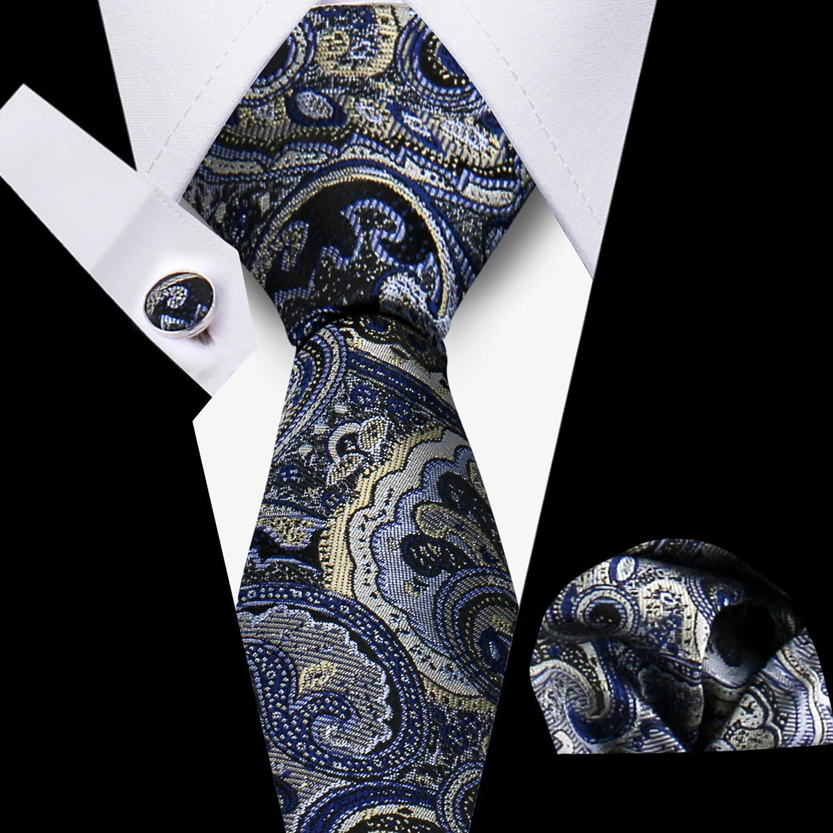 Men Neckties Tie Classic Handkerchiefs Plaid Necktie Cufflinks For Men Blouse Business Wedding Accessories Woman Collar Man Gift