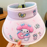 Sanrio Sunscreen Hat Cinnamoroll My Melody Kuromi Pompompurin Anti-Uv Sunshade Cap Large Tongue Sun Hat Kids Birthday Gifts