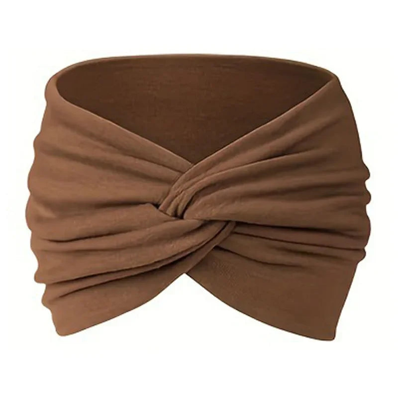 Women Sport Headbands African Wide Hair Wrap Turban Twist Headband for Women Workout Stretch Non-slip Sweatband Hairbands